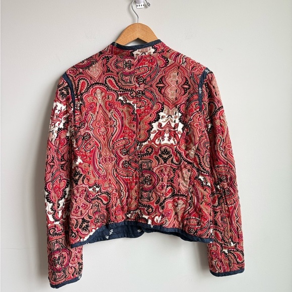 Anthropologie Waverly Quilted Reversible Jacket Cardigan Cropped LARGE NEW - Picture 6 of 10